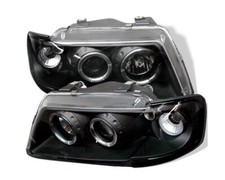 2 FEUX PHARE AVANT  NOIR AUDI A3 8L (01/1996-04/2003) H1 H1  TUNING ANGEL EYES.