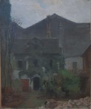 Tableau Ancien Huile Toile fin