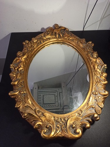 Ancienne miroir ovale - , en
