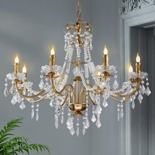 8-Light Vintage Crystal