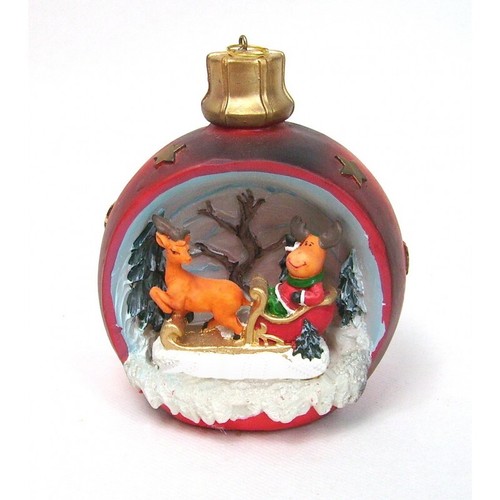 Boule noël lumineuse renne - de,