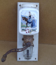 moulin à café mural Sarreguemines PEUGEOT  SAVOIE DAUPHINE Signé R. Feuillie 36