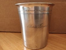 Gobelet timbale métal argenté de baptême