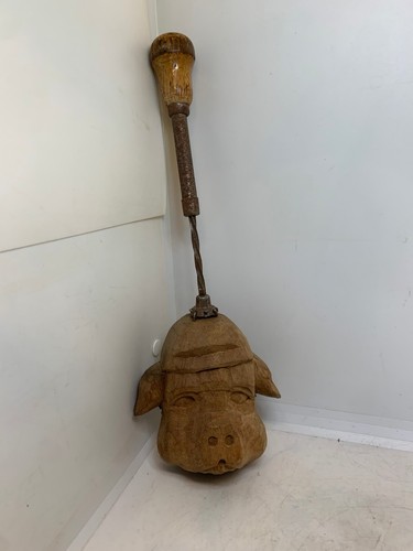 Ancienne toupie decor tete - ancienne, de
