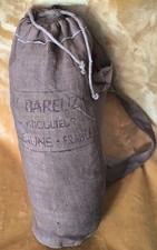 Antique wine bag burlap Le Bareuz winemaker Beaune vintage decoration