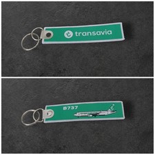 Porte Clé Brodé Tissé Avion