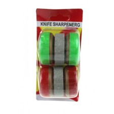 Set de 2 Aiguiseurs de Couteaux avec Pierre à Aiguiser Affûter les Lames