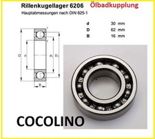 Roulement de vilebrequin 6206 IAME X30 Kart Roulement Roulement à billes bearing roulement  