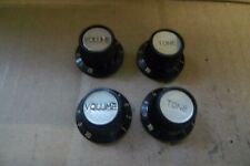 4 HOFNER Black 2 Volume 2 Tone Guitar Control Knobs For VERYTHIN GUITAR OR BASS