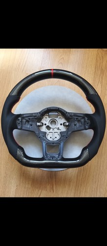 Volant carbone cuir volkswagen - cuir,