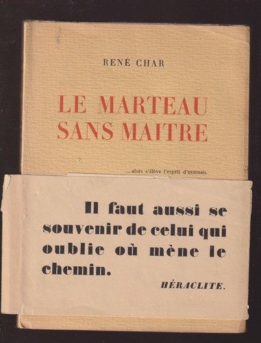 Rene char marteau sans - le,