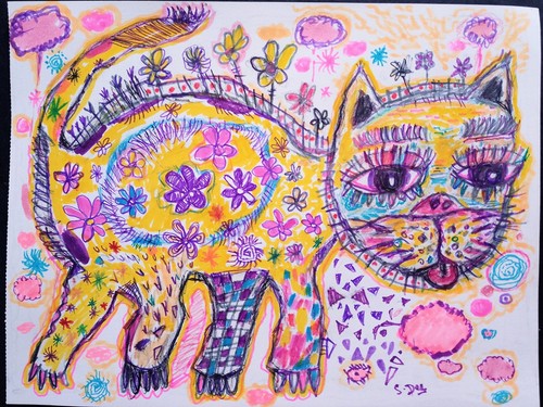Tableau peinture petit chat
