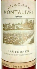 Château MONTALIVET _ Millésime du millénaire 1945 _ Sauternes 5* & UNIQUE