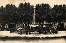 Old postcard MANSQUE Place du Terreau La Fontaine (683614)
