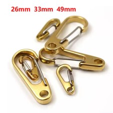 26mm 33mm 49mm Brass Carabiner Clip Snap Hook Metal DIY Small Keyring Carabina