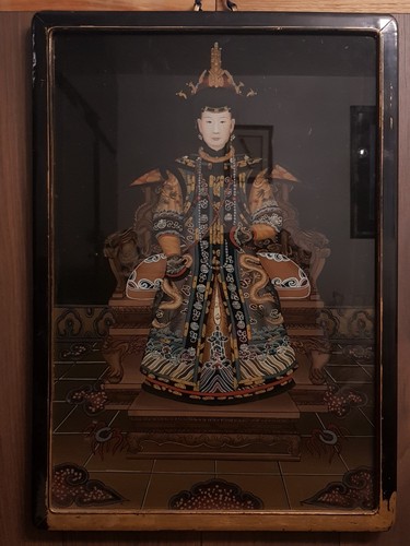 Peinture sous verre chinois - verre.,