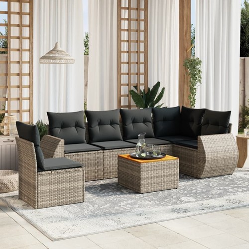Salon jardin avec coussins - jardin,