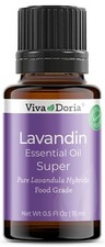 Viva Doria Pure Lavandin Super Essential Oil, Food Grade, 0.5 Fl oz