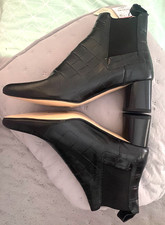 Low boots bottines cuir noir