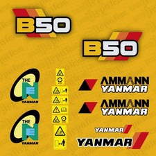 Replacement Decal Set Compatible with Yanmar B50 Mini Excavator Stickers