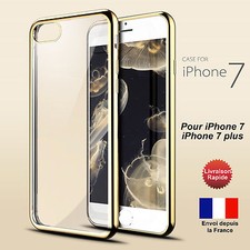 COQUE IPHONE SE 2020 7 8 PLUS ETUI HOUSE GEL TPU CONTOUR DORE  TRANSPARENT