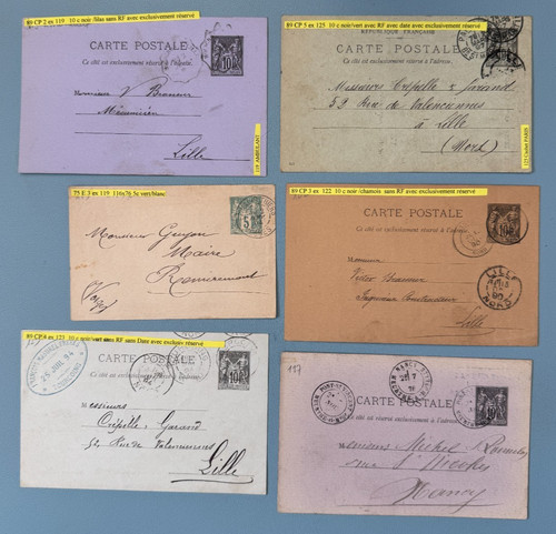 Lot 6 entiers postaux - ==,