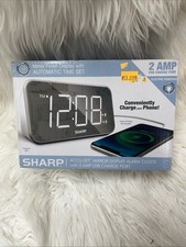 SHARP Dual Alarm with Jumbo Easy to Read 1.8” White LED Display