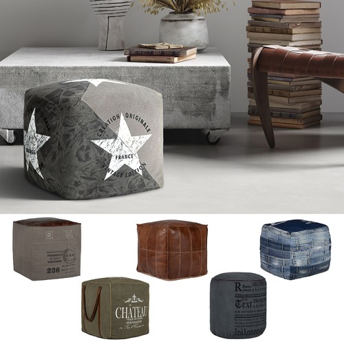 Pouf siège cube - , tabouret