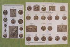 Monnaie de Paris, Medailles on various topics, pre-1960's Paris Mint, (3) sheets