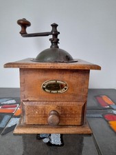 ☕ Antique coffee grinder with drawer ☕ WOOD & STEEL ☕ H: 20cm ☕ WEIGHT: 891g ☕