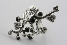 Bague Femme Onyx Filigrane Bague Artisanale Bague En Argent 925 / 489