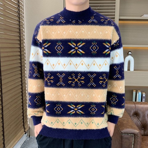 Pull ras cou pour hommes - pour,