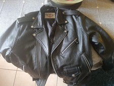 Blouson motard Frando Jacket Cuir Black Taille L 42 (74-78)