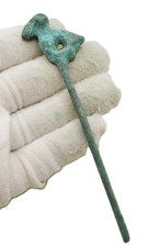 ANCIENT LURISTAN BRONZE HAIR OR GARMENT PIN WITH BIRD ON TOP