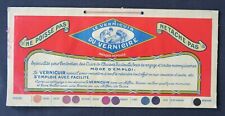 Antique advertising cardboard LE VERNICUIR armchair leather goods VARNISH