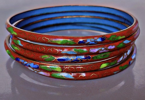 Vtg émail bracelets - vtg,
