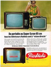 1967 ADVERTISING 095 RADIOLA Portable TV & SUPER SCREEN