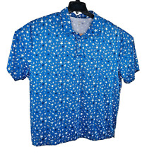 1764 Polo Shirt Men's XXL Blue Golf Polo Short Sleeve Grill BBQ Geometric EUC