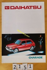 DAIHATSU CHARADE Prospectus Allemand 8 pages 1986