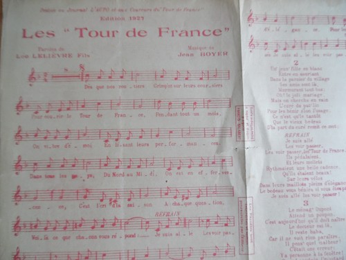 Cyclisme velo chanson les - chanson,