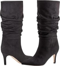 Marc Fisher Idaley Bottes Noir Faux Daim 6M Talon Aiguille Pdsf