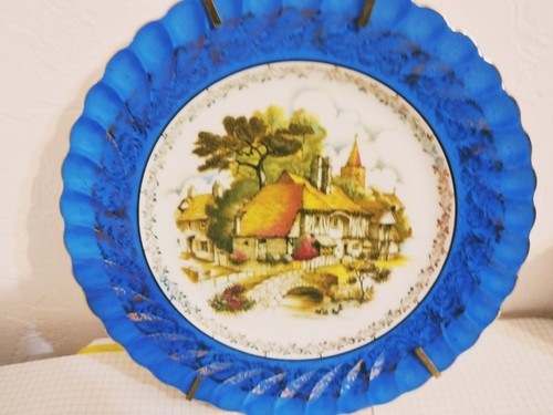 Assiette décorative bleu - , et