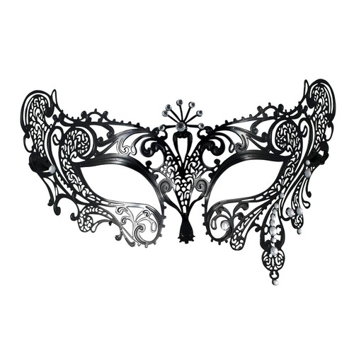 Masque fête métal noir - de, en