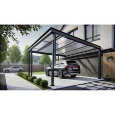 Carport adossé aluminium avec