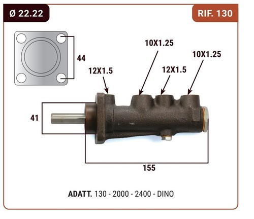 Pompe frein fiat 130 2000 - 130,