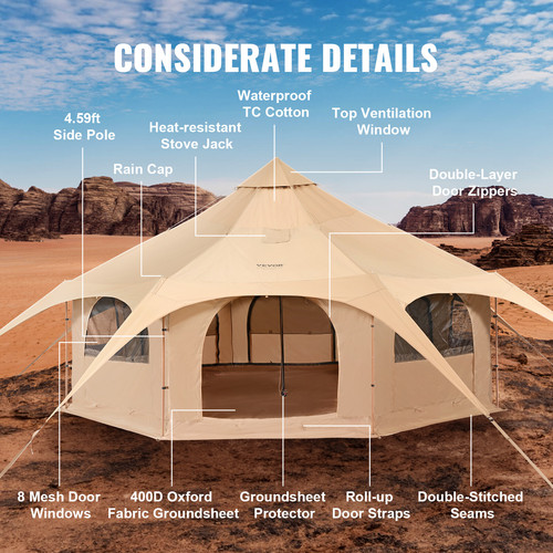Vevor tente cloche toile - tente,
