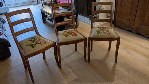 Vends lot chaises style - 3,