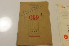 ancien catalogue EBMA + lettre