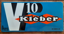 Old enameled tire plate V10 KLEBER EAS automobile garage oil 98x49cm