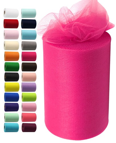 Fuchsia tulle fabric - tulle, rolls